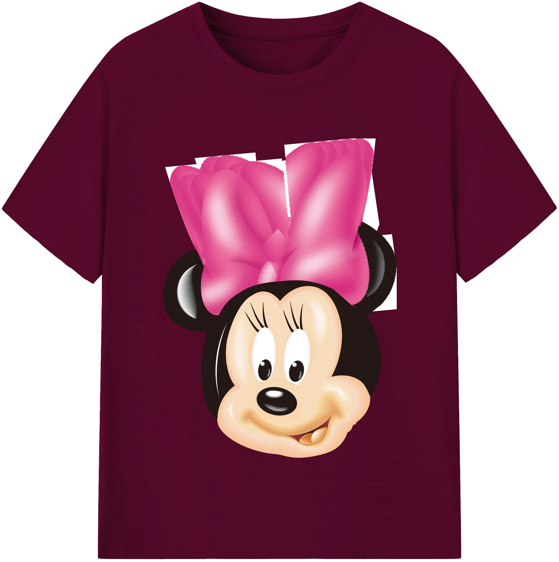 （画像用） ミッキーマウス Mickey Mouse レディースカジュアルプリントTシャツ（綿100％）